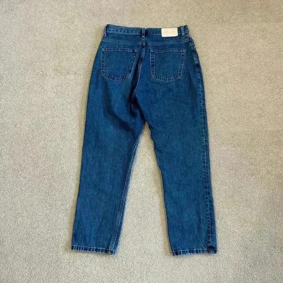 Everlane The 90s Cheeky Jeans Organic Cotton Ankle Crop Dark Wash Blue Size 26 - Picture 5 of 8